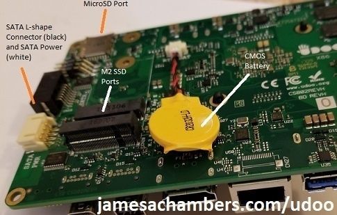 Reverse side of board