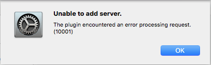 Mac AD Plugin Error 10001