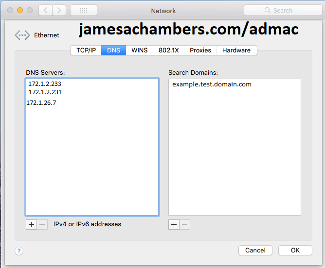Mac DNS Settings