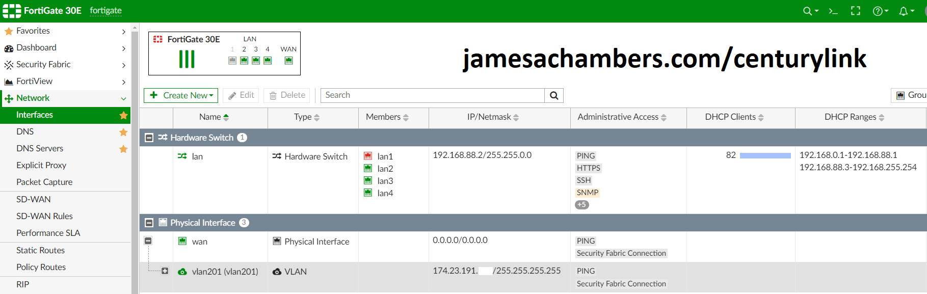 Fortigate PPPoE Settings