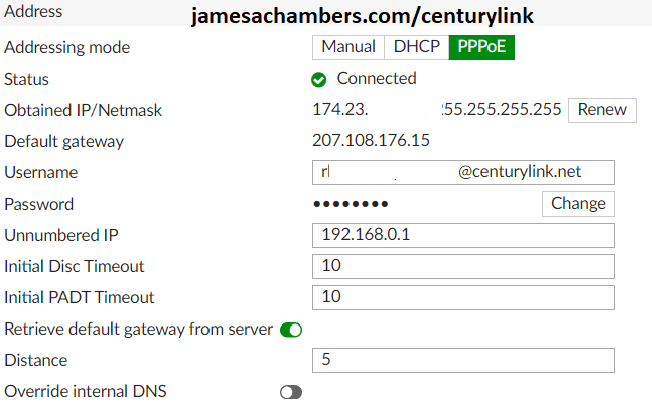 Fortigate PPPoE Configuration