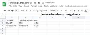 PowerShell Generated Google Sheet