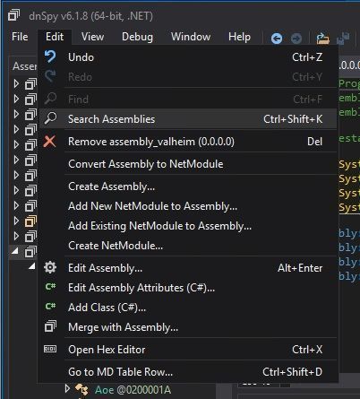 dnSpy - Search Assemblies