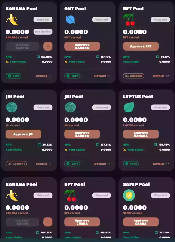 ApeSwap Staking Pools