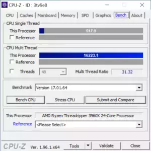 Ryzen Build CPU-Z Benchmark