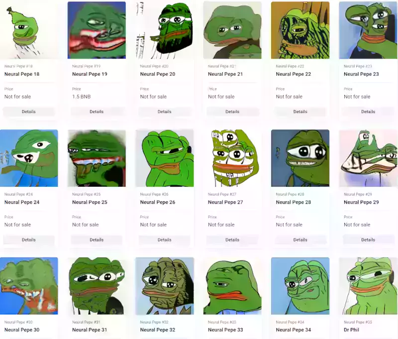 Neural Pepes on nftkey.app