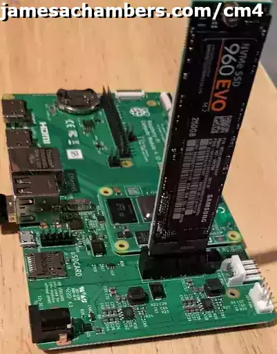 CableCC Vertical Adapter in Compute Module 4 IO Board