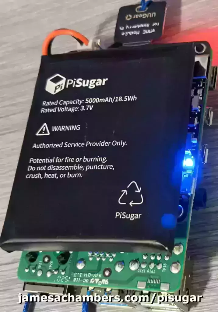 PiSugar 2 Pro (Underside) - Mounted on Pi 4