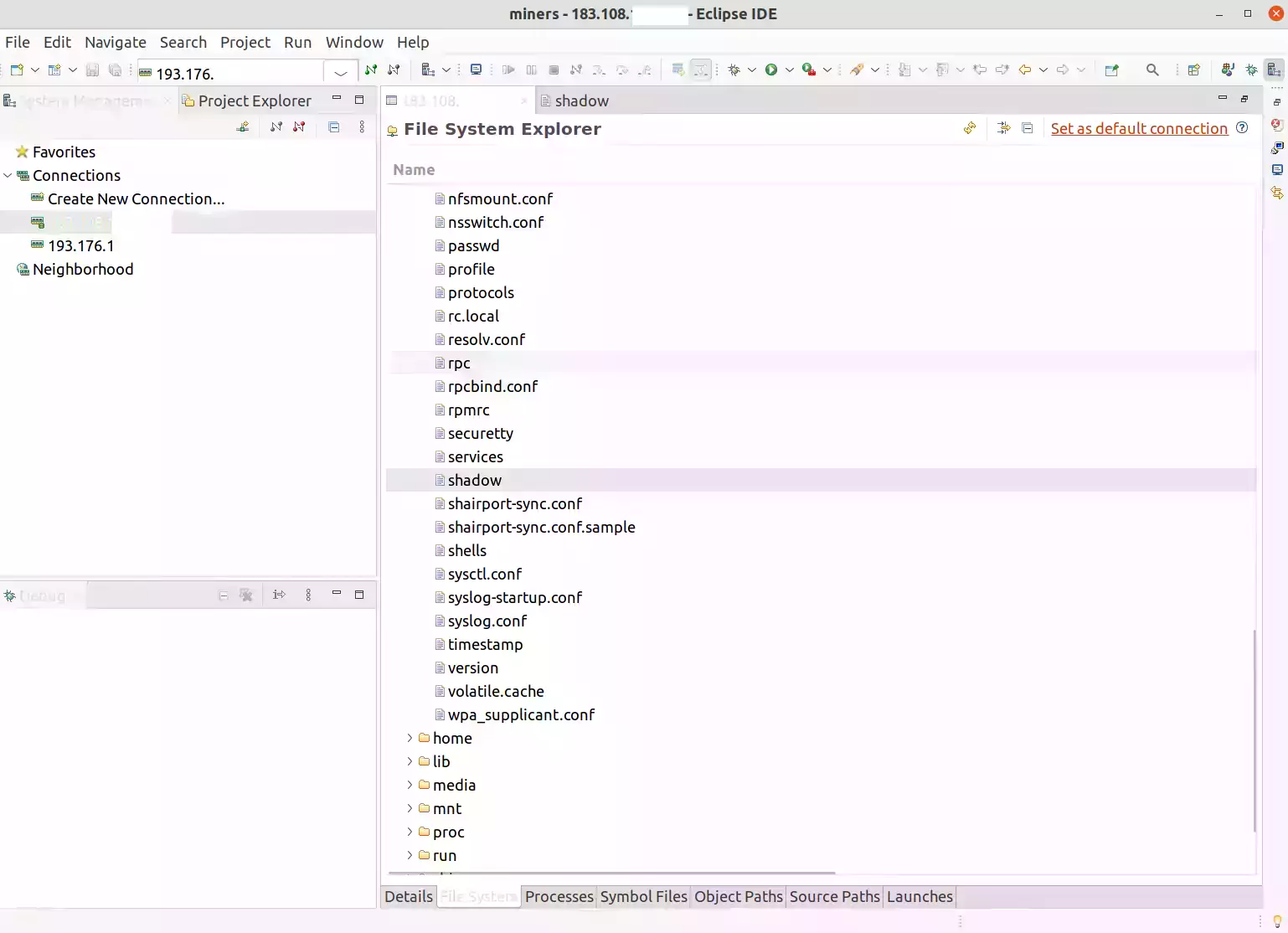 Eclipse - TCF Connection Manager