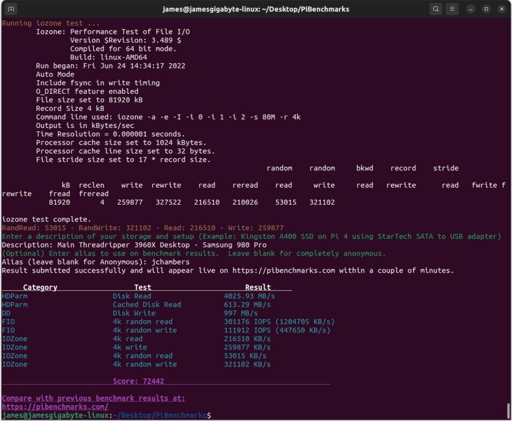 Linux Storage Benchmark