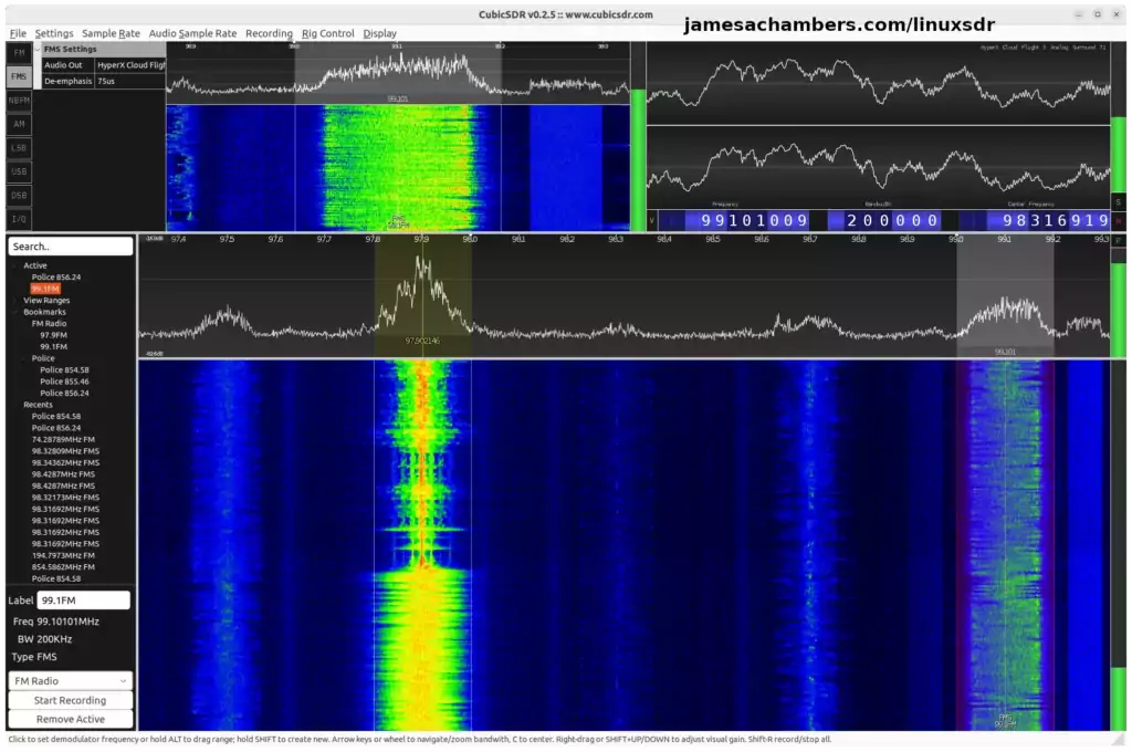 Cubic SDR - Main Screen