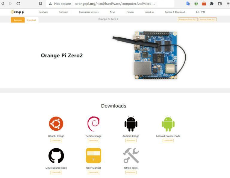 download orange pi zero 2 install android
