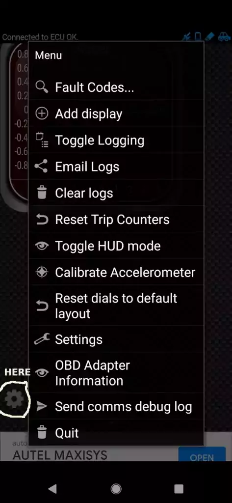 Torque Main Menu