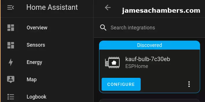 Home Assistant - Kauf bulb ready for configuration