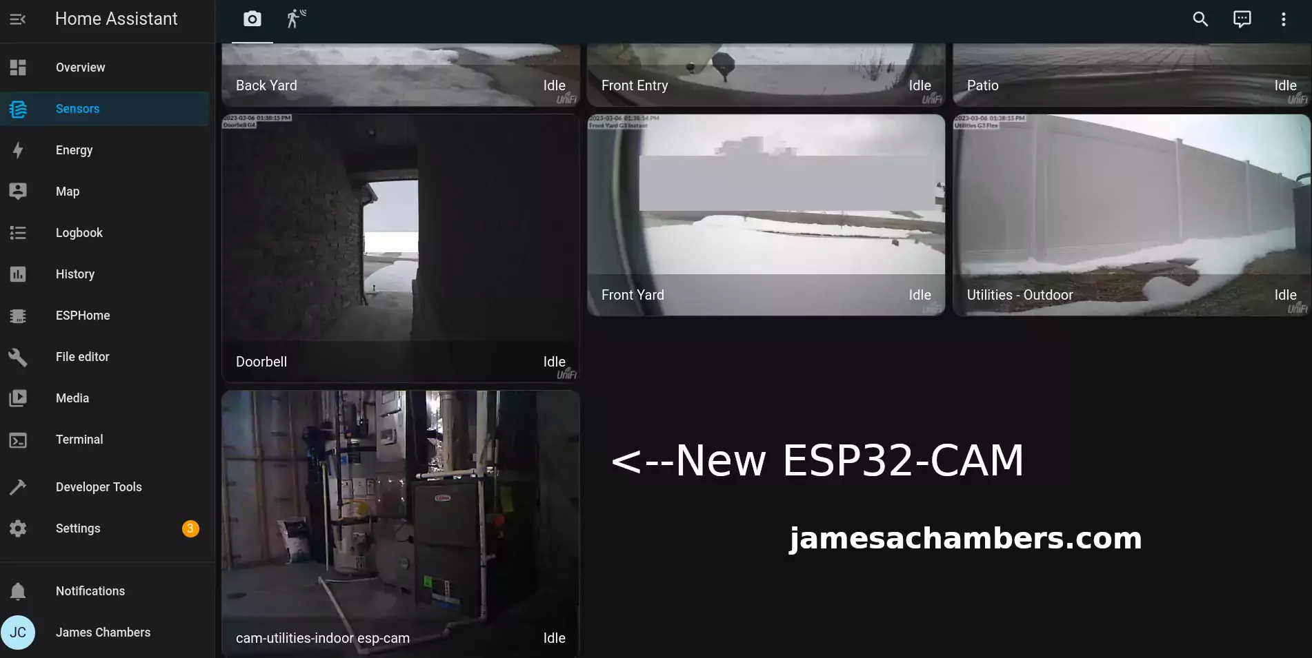 esp cam night vision