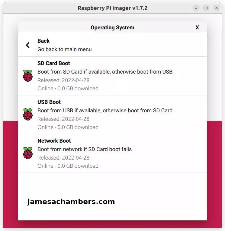 Change Raspberry Pi Operating System