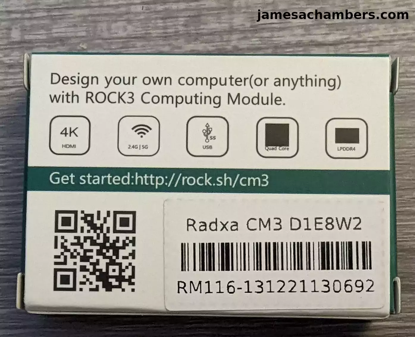 Radxa CM3 - Packaging (Back)