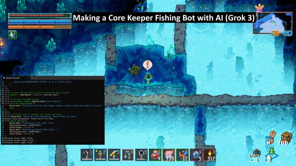 Making a Core Keeper Fishing Bot with AI (Grok 3)