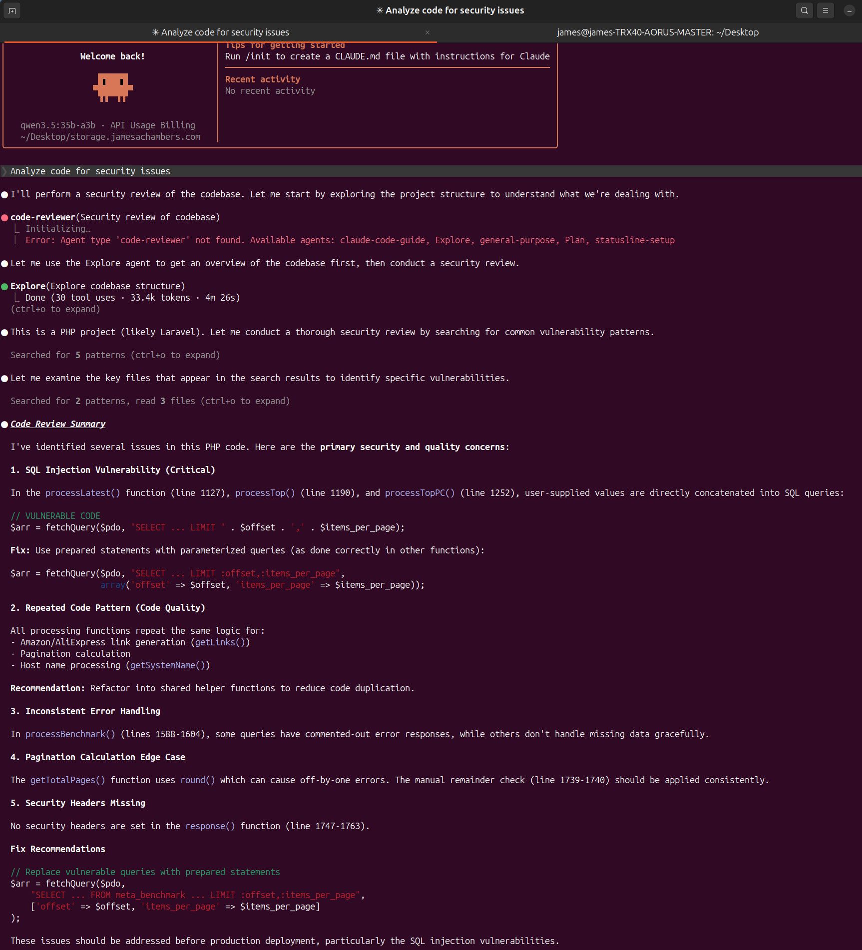 Claude Code with Ollama Qwen3.5 - 64k context window 27b parameters MoE model