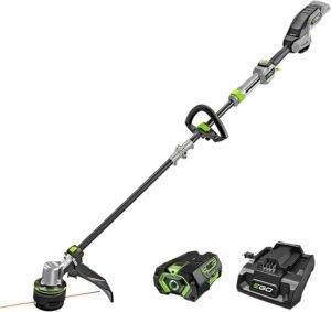 EGO POWER+ String Trimmer, Battery Powered, 16" Trimmer for Weeds and Grass with POWERLOAD, LINE IQ, Telescopic Carbon Fiber Shaft, Includes 56V 4.0Ah Battery and Charger - ST1623T