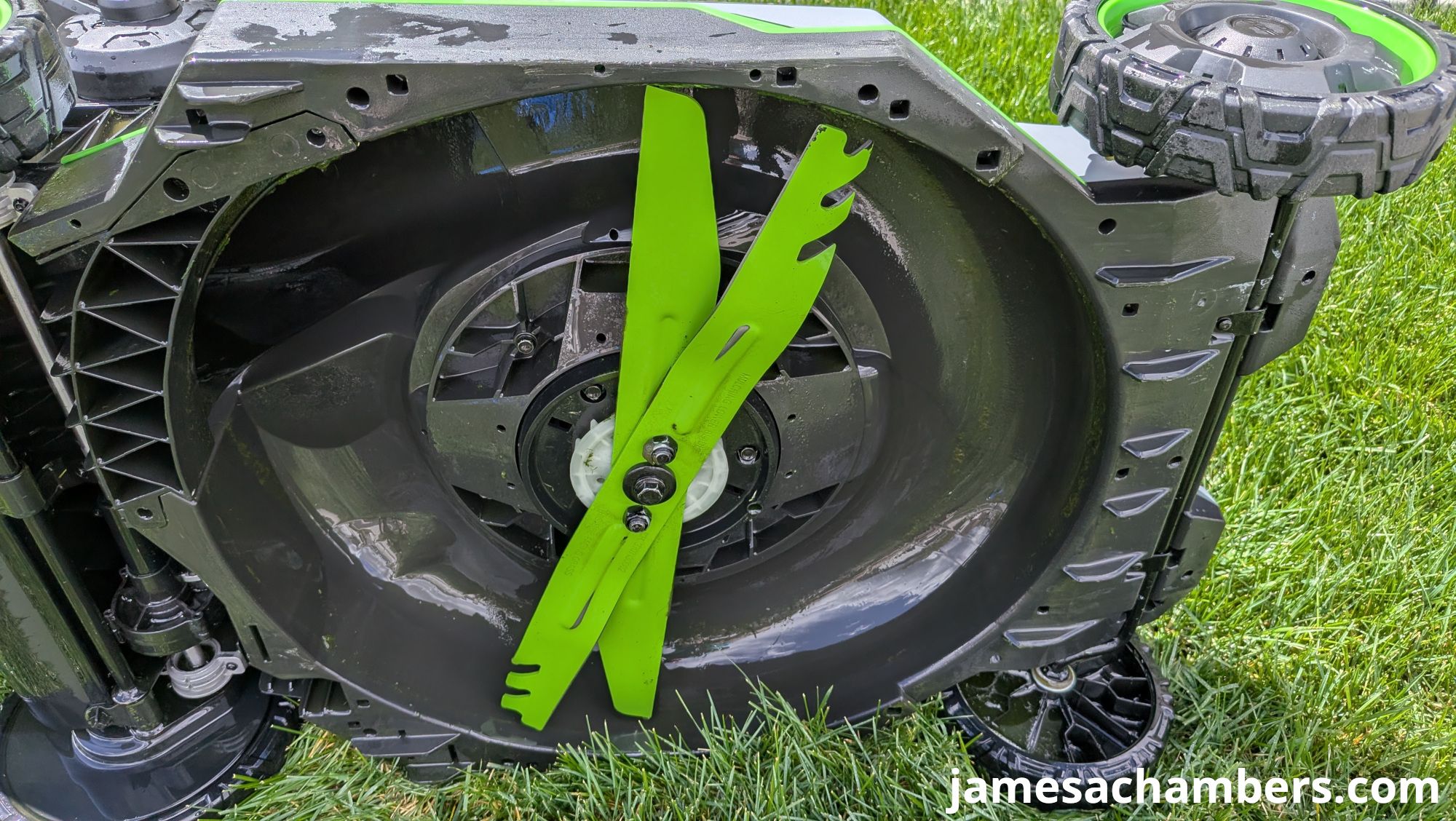 My EGO Electric Mower after cleaning