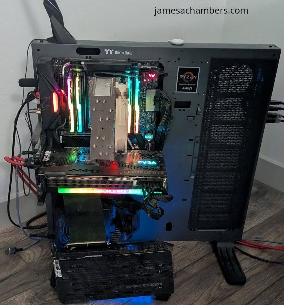 Second GPU Installed (With Riser)