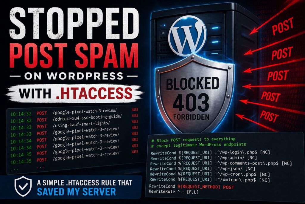 Blocking Wordpress Spam Attack with .htaccess